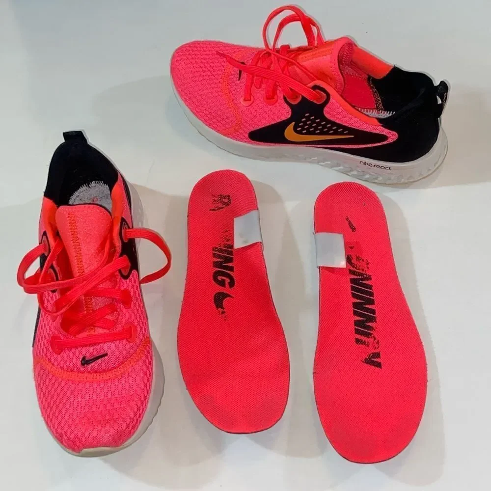 Nike Legend React Women Running Gym Shoes Lava Red AA1626-603 Size 8.5 U S